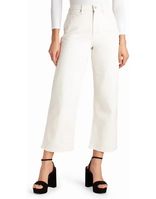 High Rise Wide Leg Ankle Jeans