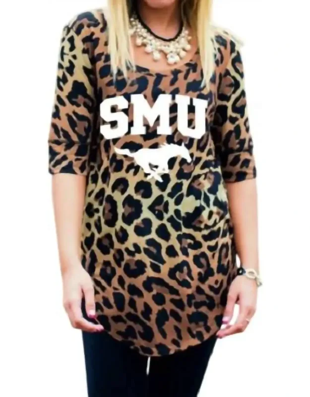 Smu Logo Tunics In Leopard