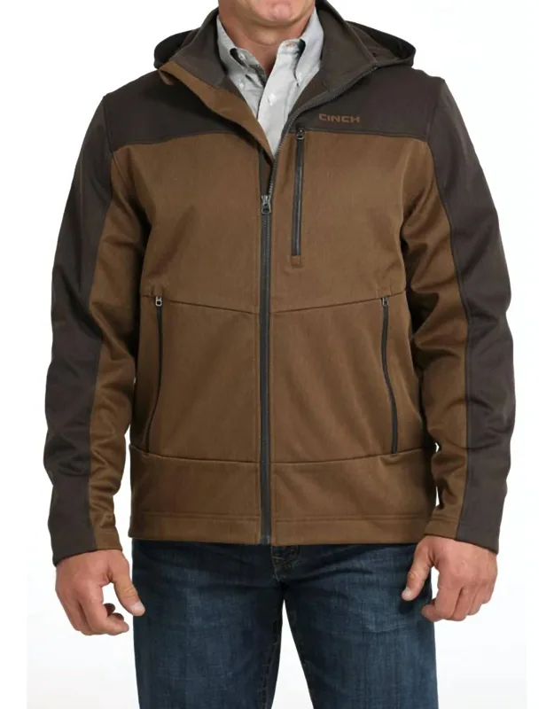 Hooded Micro Waffle Bonded Fleece Jacket