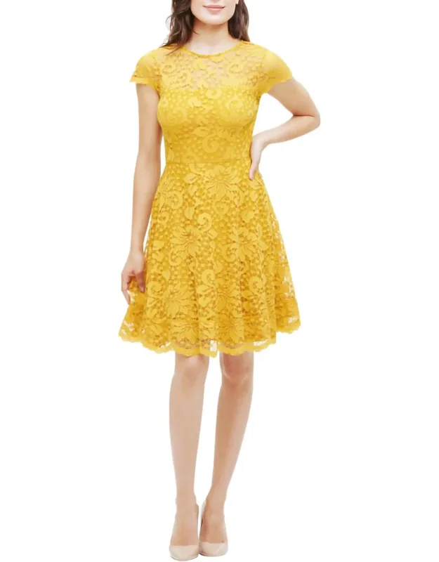 Lace Fit And Flare Dress