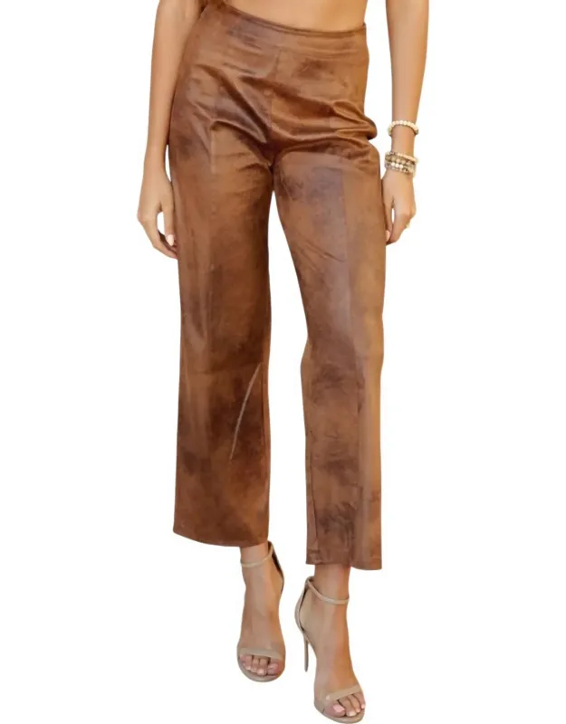Stonewash Suede Pants