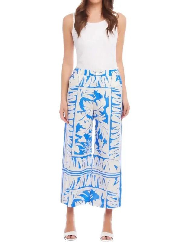 Cropped Pants In Print