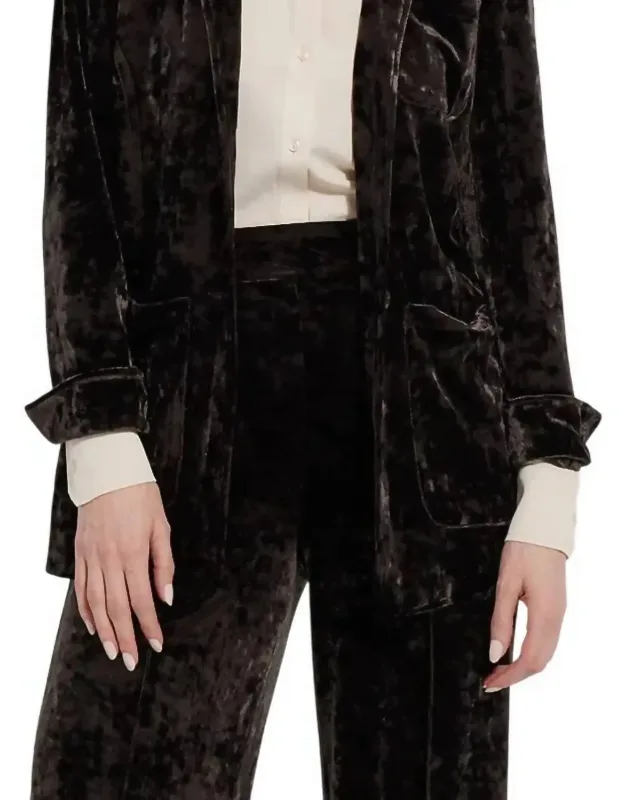 Crushed Velvet Suit Blazer