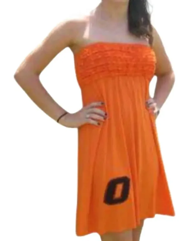 Oklahoma State University Logo Ruffle Dress