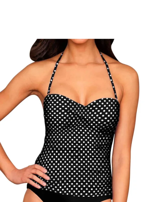 Twist Front Bandeau Tankini Top