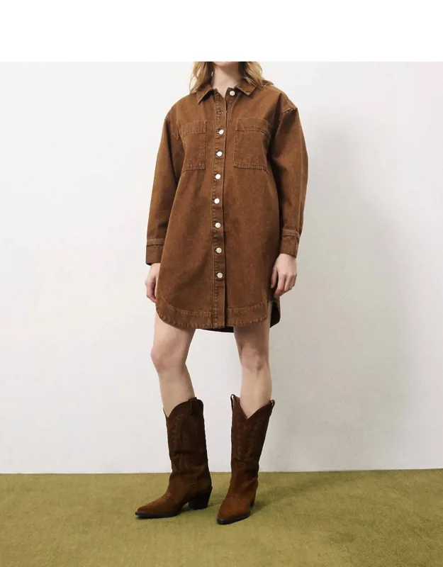 Buttoned Shirt Mini Dress