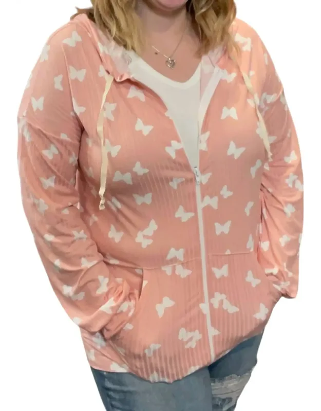 Butterfly Spring Hoodie With Pockets