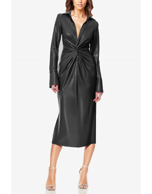 Faux Leather Dress