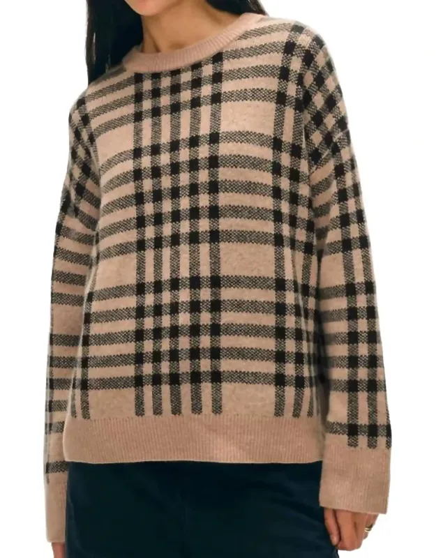 Plaid Crewneck Sweater