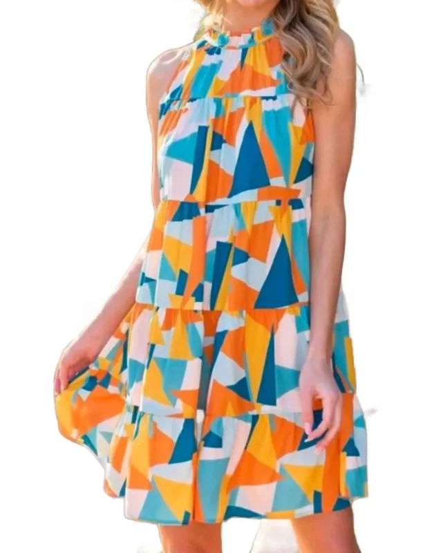 Geometric Mini Dress