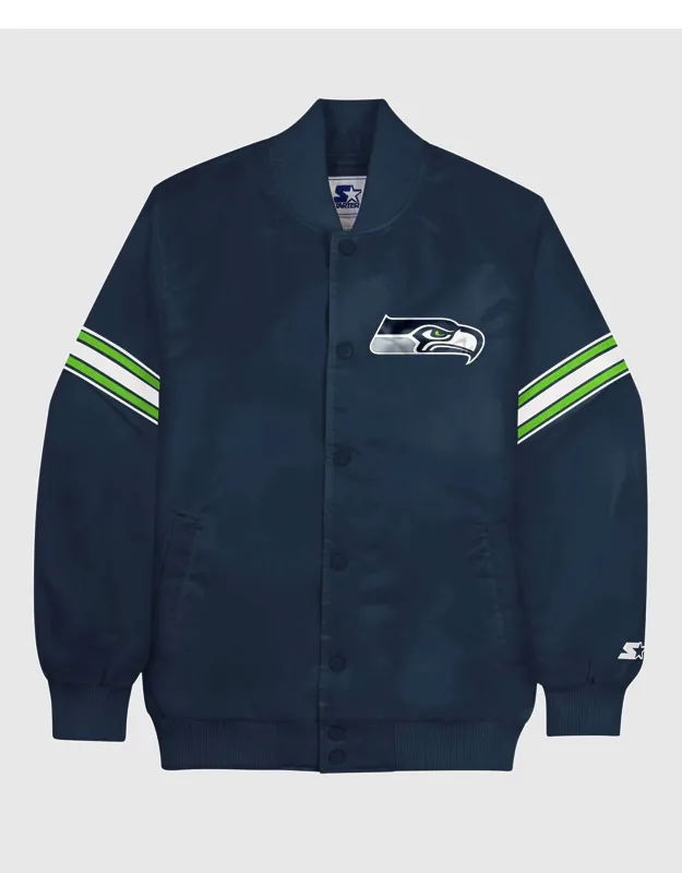 Seattle Seahawks Satin Full-snap Jacket