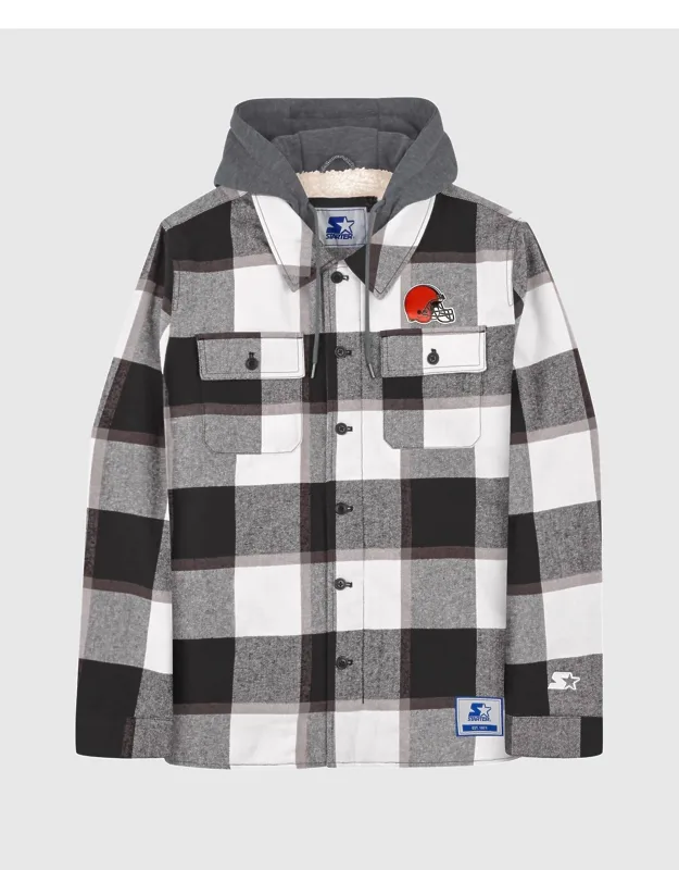 Cleveland Browns Sherpa Lined Plaid Jacket