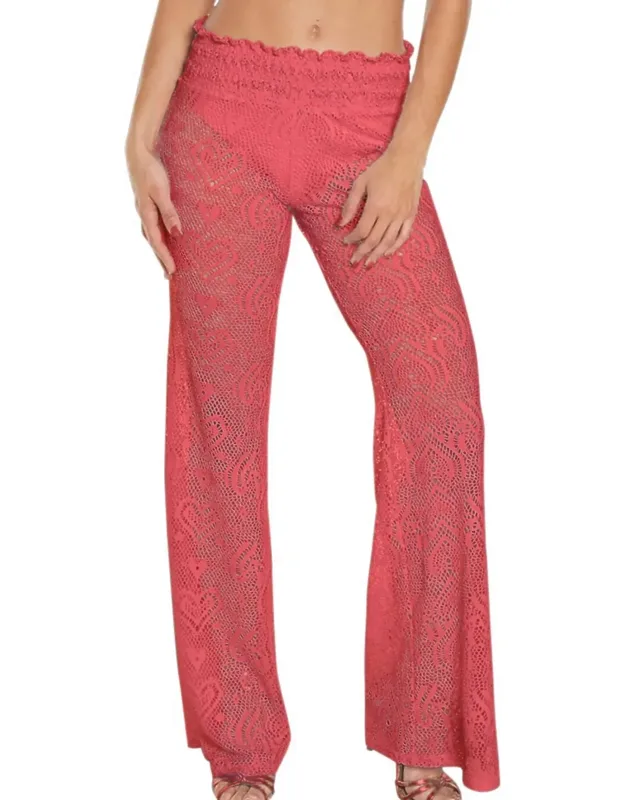 Heart Crochet Smocked Pants
