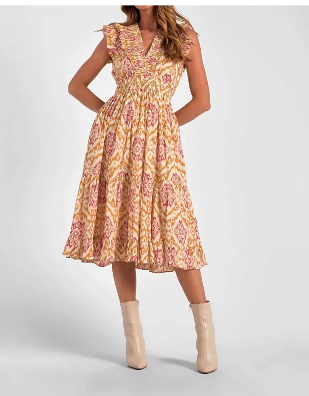 Midi Sleeveless Ruffle Dress