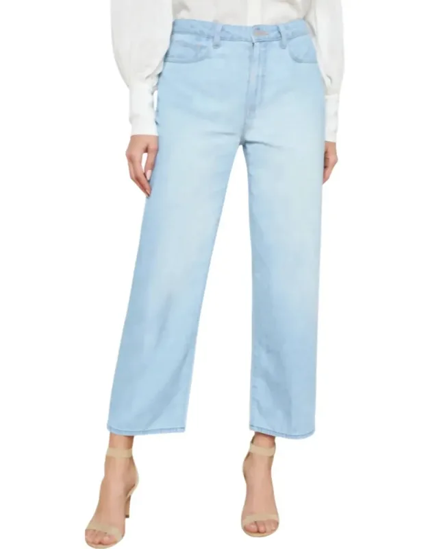 June Cropped Stovepipe Jeans - Relaxed Cut, Contoured Waistband