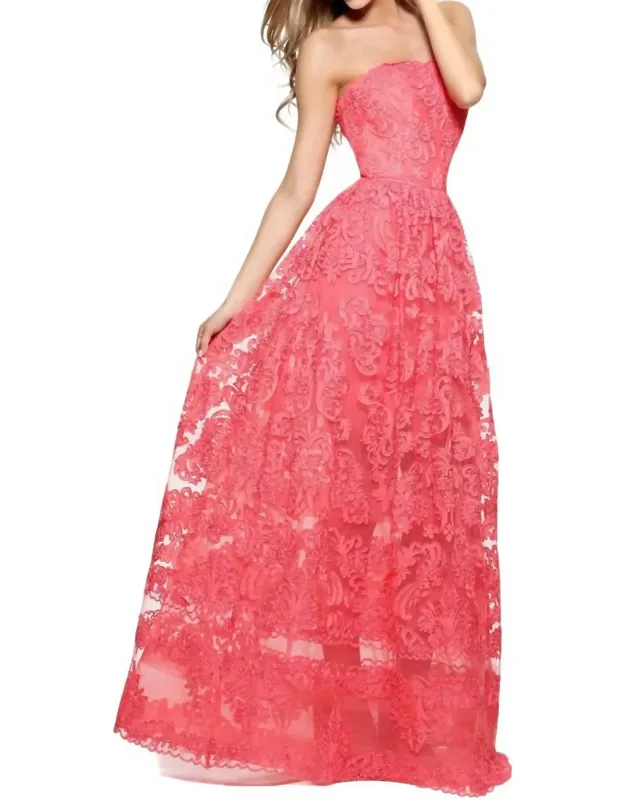 Strapless Long Prom Dress