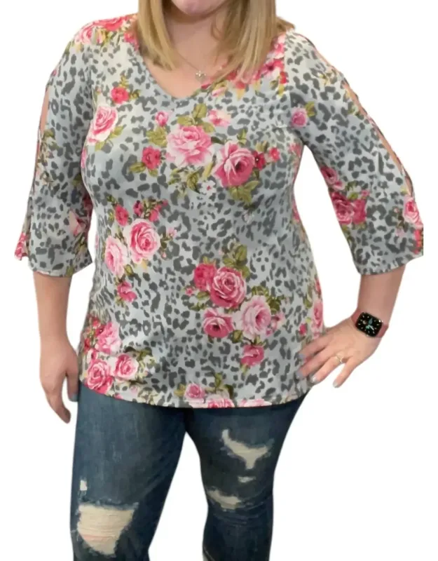 Shoulder Cutout Tunic Top