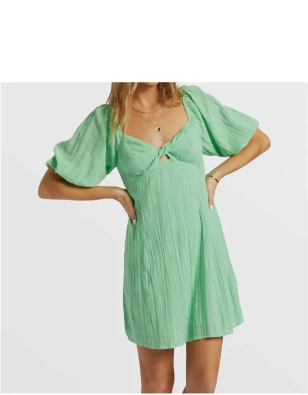 Puff Sleeve Mini Dress
