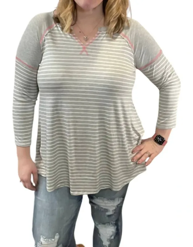 Stripe Raglan Tee