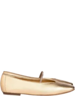Tila Metallic Leather Ballerina Flats