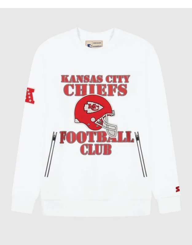 Kansas City Chiefs Crew Neck Sweatshirt With Zip Pockets