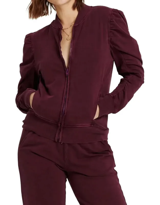 Ruched Zip Up Jacket