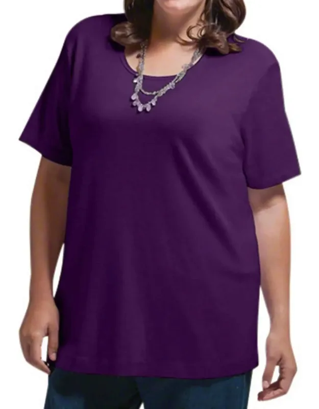 Solid Short Sleeve U-neck Tee