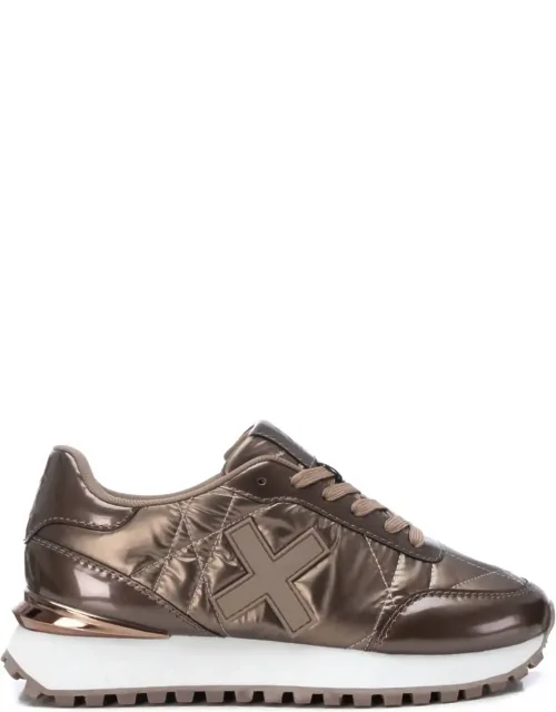 _sneakers In Bronze With Adjustable Laces And Non-slip Rubber Sole_