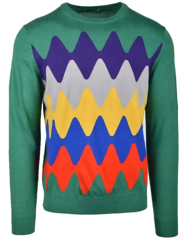 Zigzag Pattern Knitted Sweater