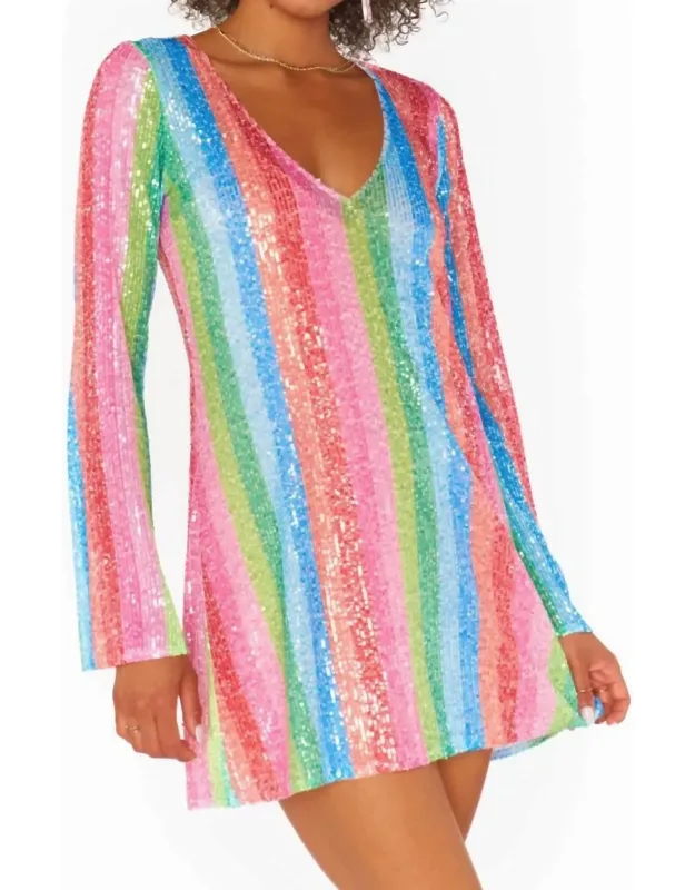 Sequin Stripe Dress