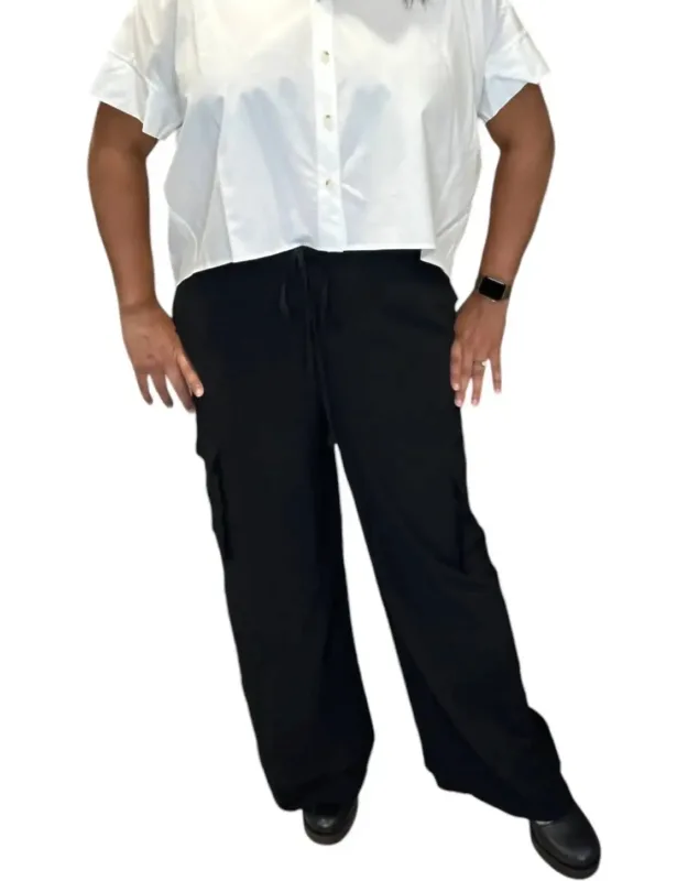 High Rise Cargo Utility Drawstring Pants