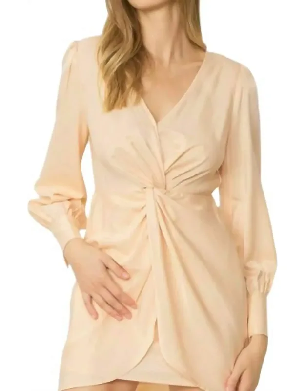 Faux Wrap Mini Dress