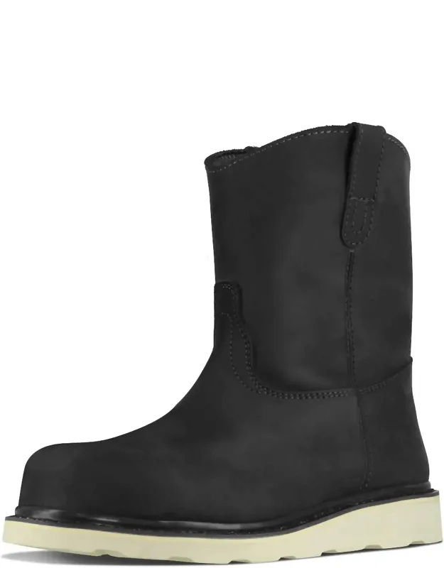 8" Wellington Steel Toe Work Boots - Electrical Hazard Rated 166