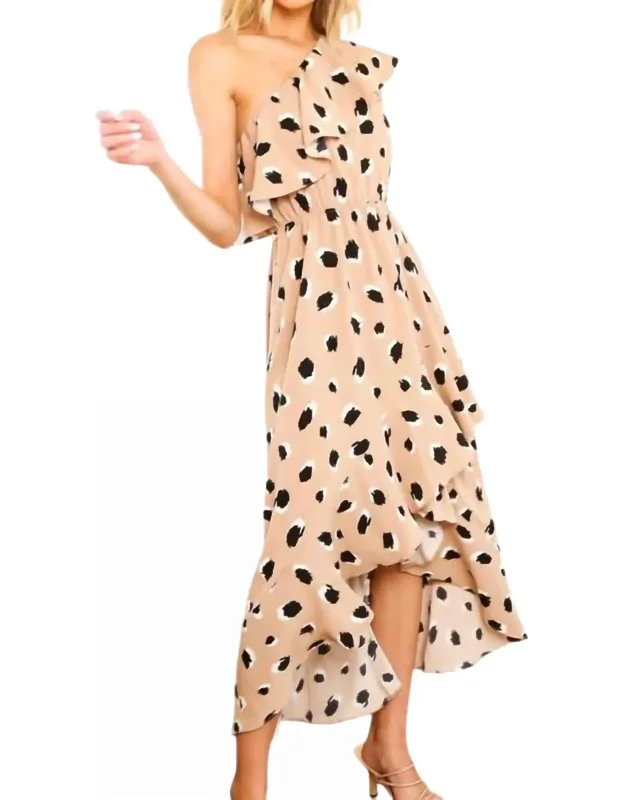 One Shoulder Ruffle Dress