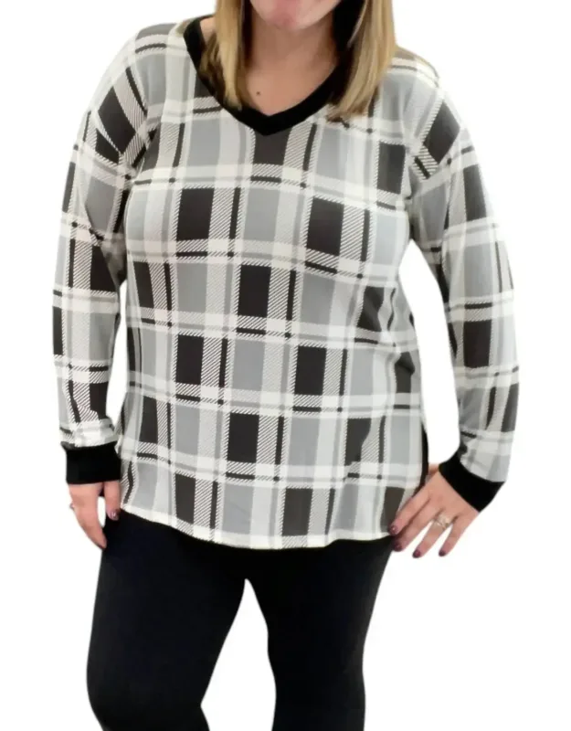 Plaid Long Sleeve Tee