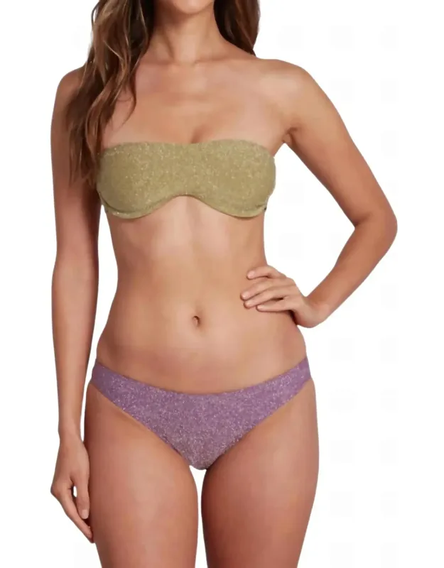 Brigitte Underwire Bikini Top With Removable Straps Lurex