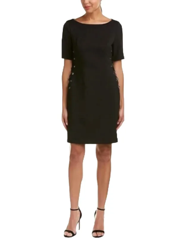Lace Up Sheath Dress