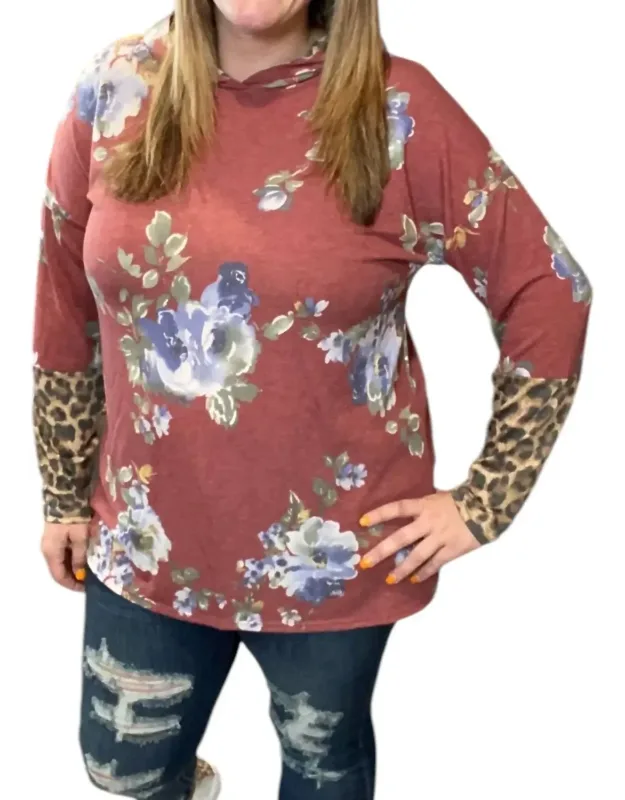 Floral Accents Hoodie