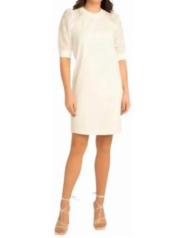 Sweatshirt Dress With Lace Sleeves