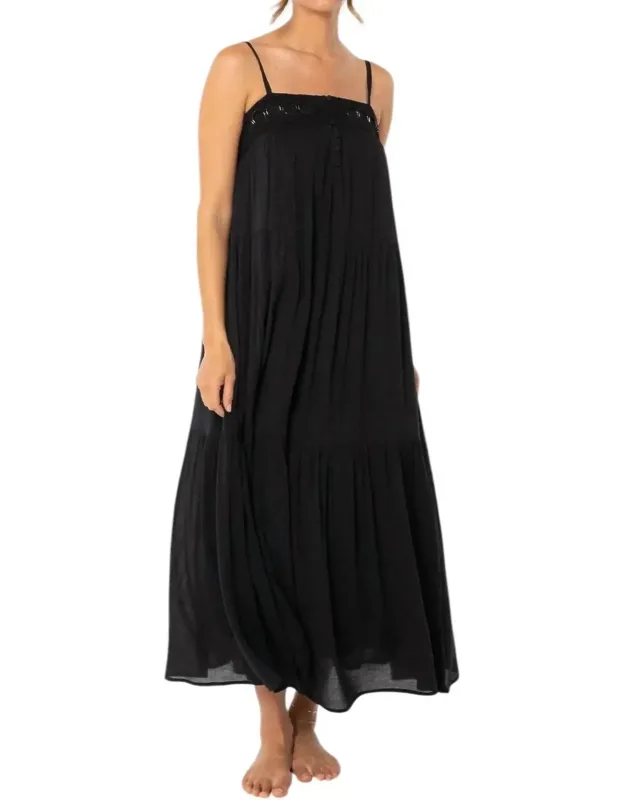 Crochet Tiered Maxi Dress
