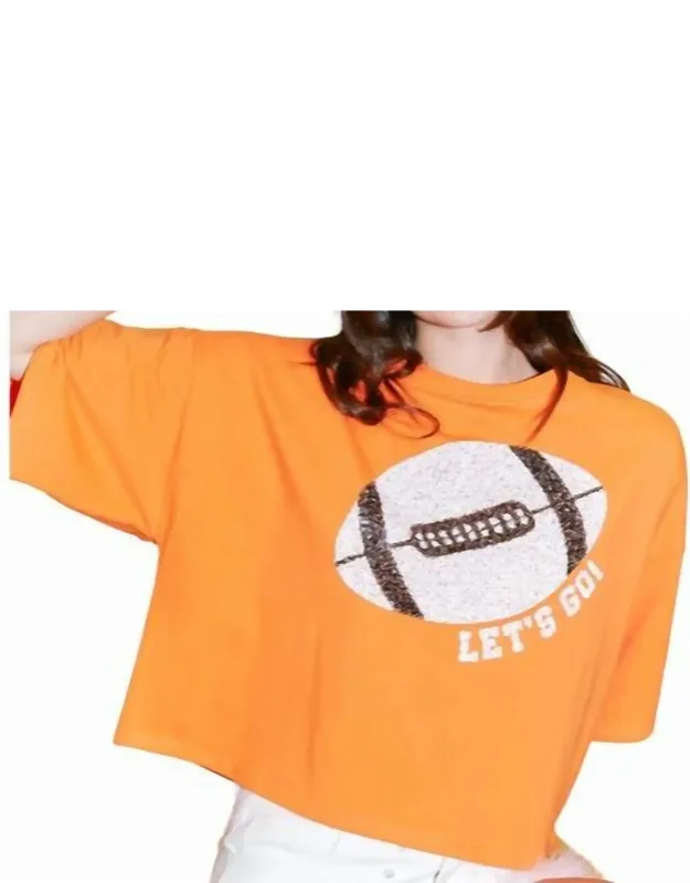 Sequin Patch Crop Tee
