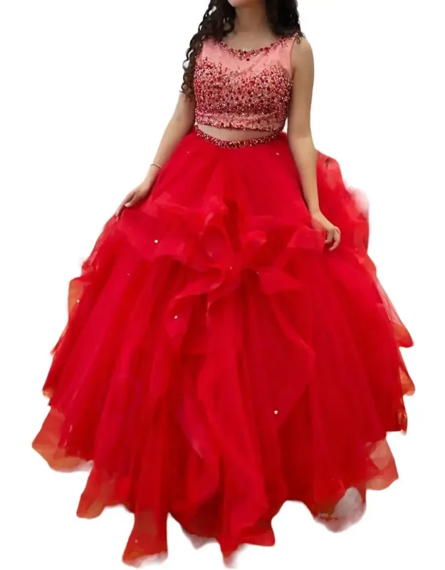 Scoop Neck Quinceañera Dress