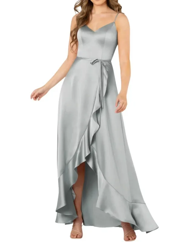 High-low Sweetheart Neckline Dress With Spaghetti Straps