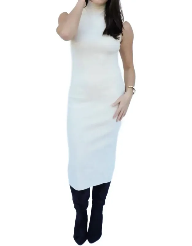 Cruz Mock Neck Sweater Midi Dress