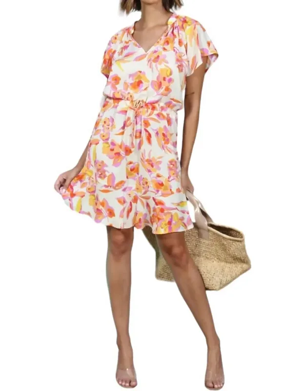 Ruffle Sleeve Dress