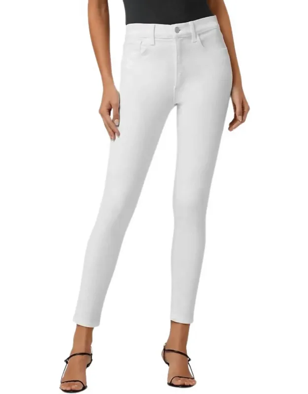 Snapback High Rise Ankle Skinny Jeans