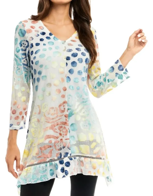 Animal Print Burnout Tunics