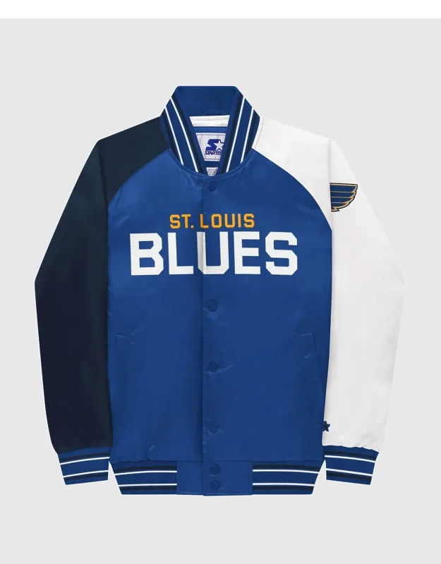 St. Louis Blues Varsity Satin Full-snap Jacket