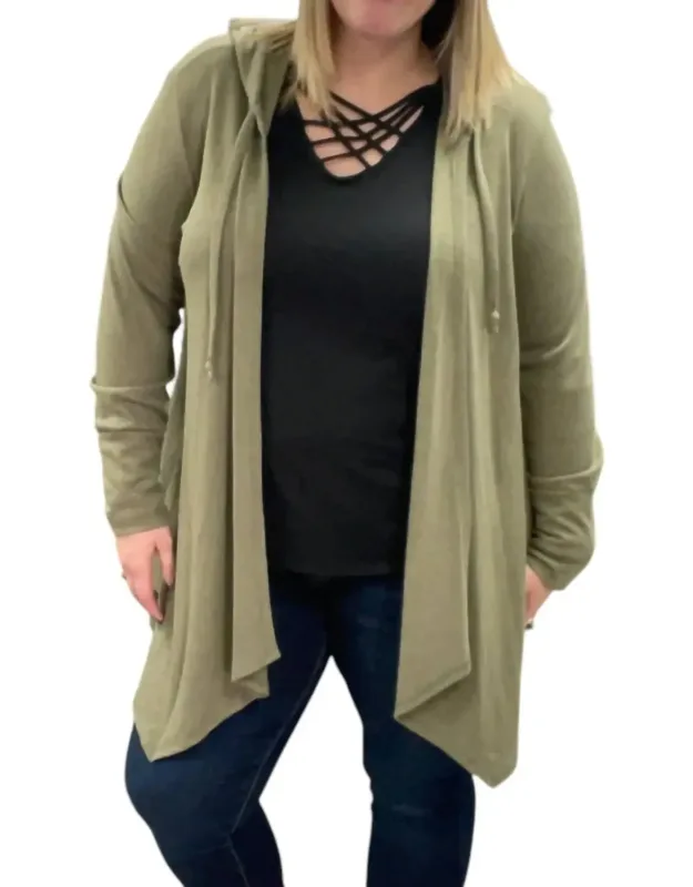 Long Sleeve Hooded Cardigan