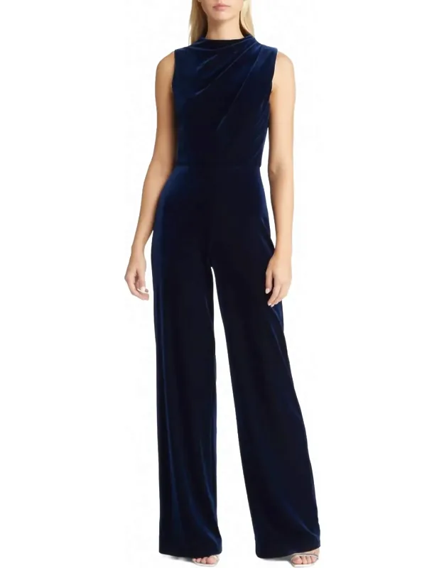 Corrine Velvet Wide Leg Jumpsuit